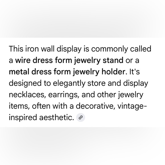 Black Iron Dress Form Wall Decor Or Jewelry Display etc. - Picture 10 of 16